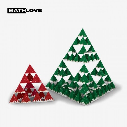수지원에듀마트,[크리스마스 에디션]시어핀스키 삼각형 전개도(80매)